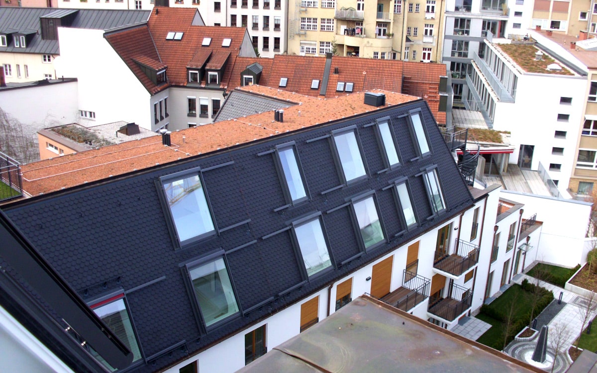 Dachschiebefenster mit Außenbeschattung