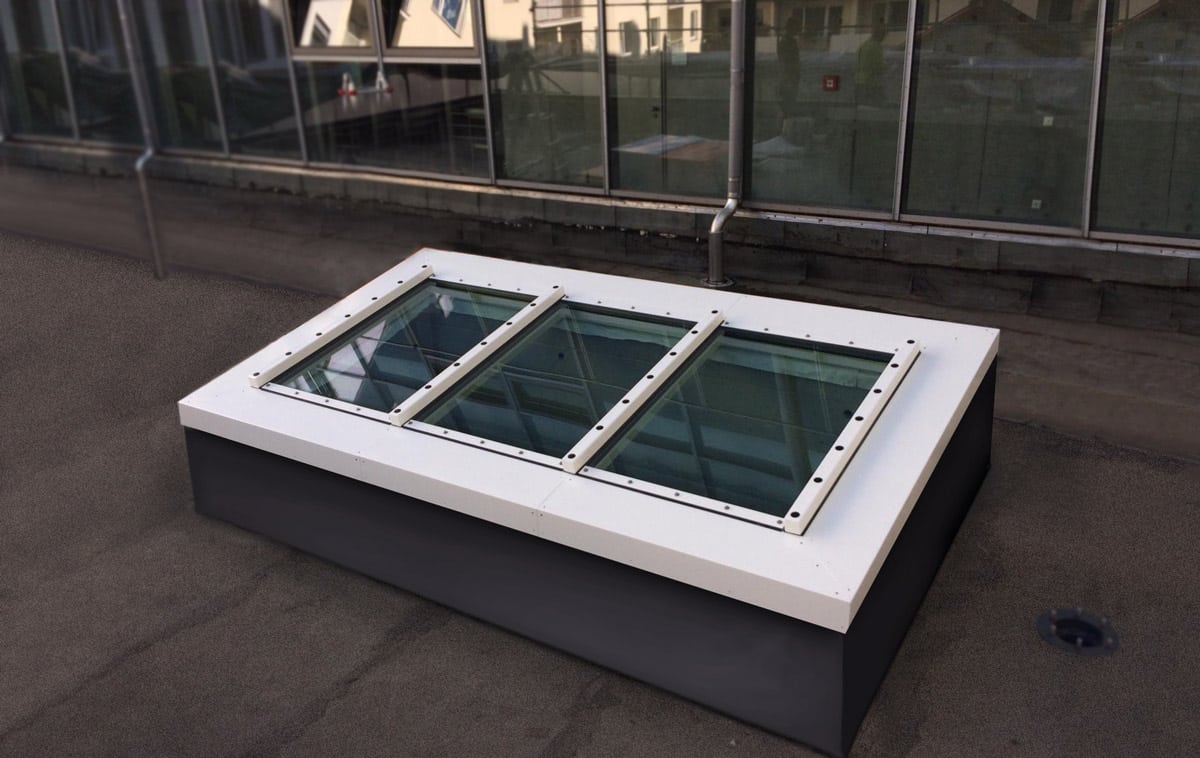 Fire safety monopitch rooflight