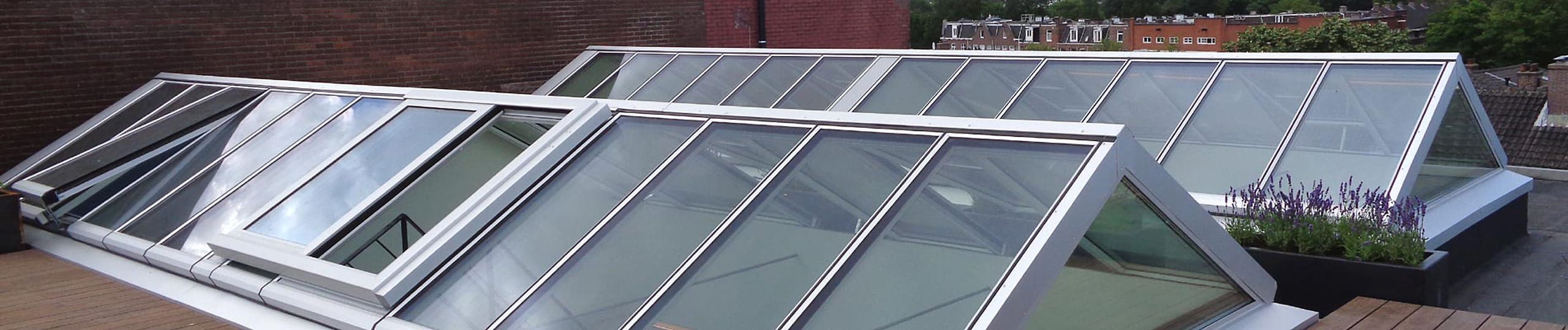Dual pitched rooflights