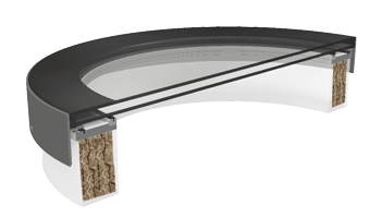 Querschnitt rundes Oberlicht CIRCULAR